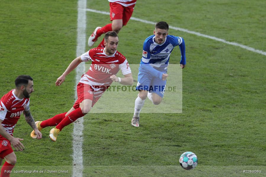 Fabian Schnellhardt, David Kopacz, Merck-Stadion, Darmstadt, 19.12.2020, DFL, sport, action, Fussball, Deutschland, Dezember 2020, Saison 2020/2021, 2. Bundesliga, FC Würzburger Kickers, SV Darmstadt 98 - Bild-ID: 2286086
