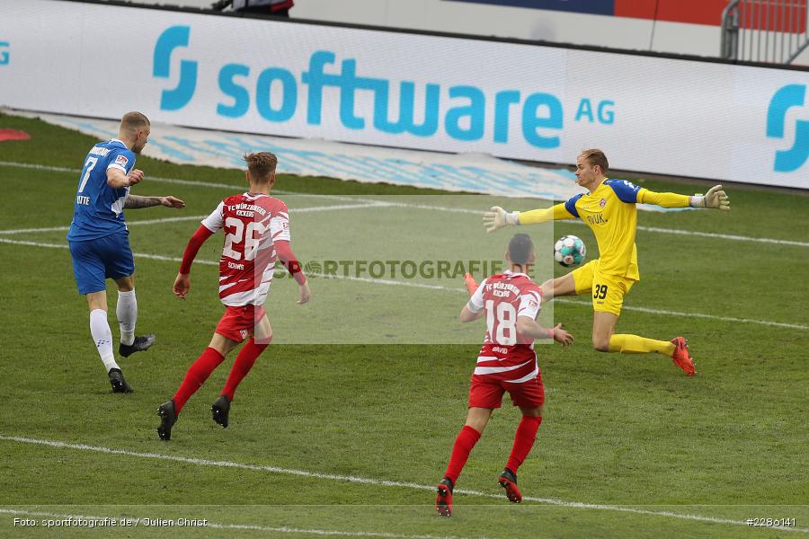 Hendrik Bonmann, Felix Platte, Merck-Stadion, Darmstadt, 19.12.2020, DFL, sport, action, Fussball, Deutschland, Dezember 2020, Saison 2020/2021, 2. Bundesliga, FC Würzburger Kickers, SV Darmstadt 98 - Bild-ID: 2286141