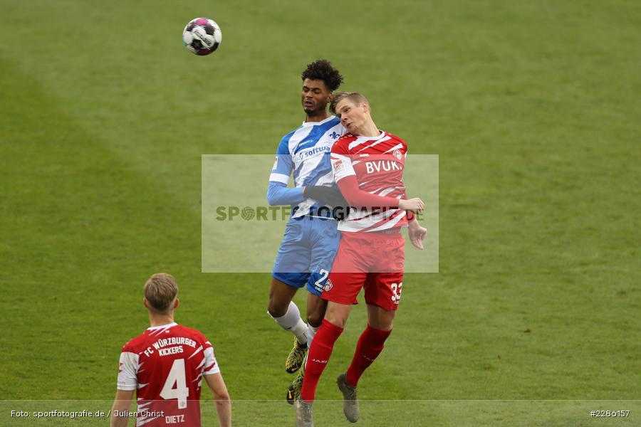 Eric Verstappen, Aaron Seydel, Merck-Stadion, Darmstadt, 19.12.2020, DFL, sport, action, Fussball, Deutschland, Dezember 2020, Saison 2020/2021, 2. Bundesliga, FC Würzburger Kickers, SV Darmstadt 98 - Bild-ID: 2286157