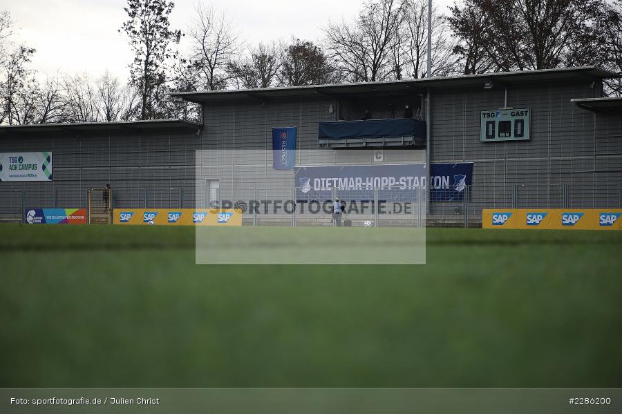 Rasen, Pitch, View, Stadion, Dietmar-Hopp-Stadion, Sinsheim, 20.12.2020, DFL, sport, action, Fussball, Deutschland, Dezember 2020, Saison 2020/2021, Frauen-Bundesliga, FFBL, FLYERALARM Frauen-Bundesliga, 1. FFC Turbine Potsdam, TSG Hoffenheim - Bild-ID: 2286200