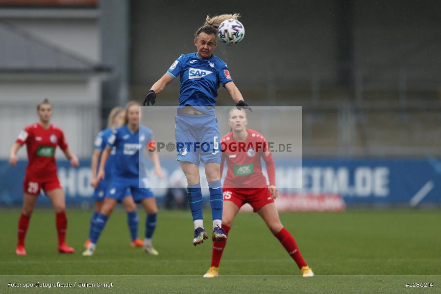 Kopfball, Lena Lattwein, Dietmar-Hopp-Stadion, Sinsheim, 20.12.2020, DFL, sport, action, Fussball, Deutschland, Dezember 2020, Saison 2020/2021, Frauen-Bundesliga, FFBL, FLYERALARM Frauen-Bundesliga, 1. FFC Turbine Potsdam, TSG Hoffenheim - Bild-ID: 2286214