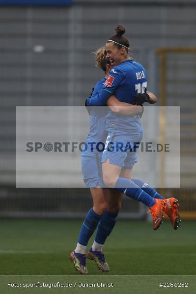 Goal, Emotionen, Jubel, Torjubel, Lena Lattwein, Nicole Billa, Dietmar-Hopp-Stadion, Sinsheim, 20.12.2020, DFL, sport, action, Fussball, Deutschland, Dezember 2020, Saison 2020/2021, Frauen-Bundesliga, FFBL, FLYERALARM Frauen-Bundesliga, 1. FFC Turbine Potsdam, TSG Hoffenheim - Bild-ID: 2286232