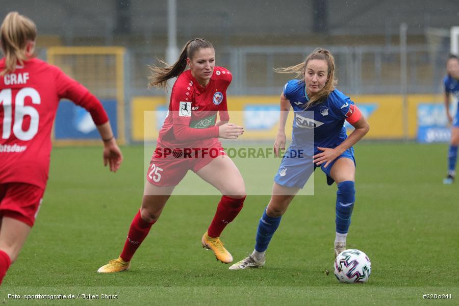 Fabienne Dongus, Melissa Kössler, Dietmar-Hopp-Stadion, Sinsheim, 20.12.2020, DFL, sport, action, Fussball, Deutschland, Dezember 2020, Saison 2020/2021, Frauen-Bundesliga, FFBL, FLYERALARM Frauen-Bundesliga, 1. FFC Turbine Potsdam, TSG Hoffenheim - Bild-ID: 2286241