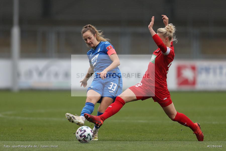 Merle Barth, Fabienne Dongus, Dietmar-Hopp-Stadion, Sinsheim, 20.12.2020, DFL, sport, action, Fussball, Deutschland, Dezember 2020, Saison 2020/2021, Frauen-Bundesliga, FFBL, FLYERALARM Frauen-Bundesliga, 1. FFC Turbine Potsdam, TSG Hoffenheim - Bild-ID: 2286244