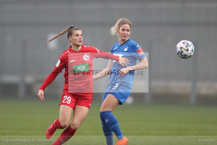 Luana Bühler, Selina Cerci, Dietmar-Hopp-Stadion, Sinsheim, 20.12.2020, DFL, sport, action, Fussball, Deutschland, Dezember 2020, Saison 2020/2021, Frauen-Bundesliga, FFBL, FLYERALARM Frauen-Bundesliga, 1. FFC Turbine Potsdam, TSG Hoffenheim - Bild-ID: 2286258