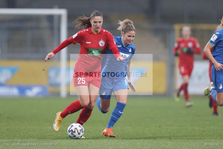 Luana Bühler, Melissa Kössler, Dietmar-Hopp-Stadion, Sinsheim, 20.12.2020, DFL, sport, action, Fussball, Deutschland, Dezember 2020, Saison 2020/2021, Frauen-Bundesliga, FFBL, FLYERALARM Frauen-Bundesliga, 1. FFC Turbine Potsdam, TSG Hoffenheim - Bild-ID: 2286263