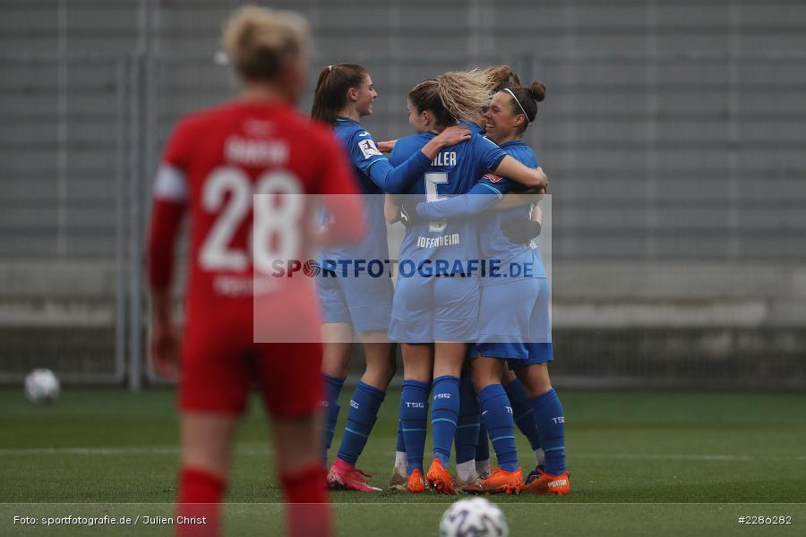 Merle Barth, Torjubel, Nicole Billa, Dietmar-Hopp-Stadion, Sinsheim, 20.12.2020, DFL, sport, action, Fussball, Deutschland, Dezember 2020, Saison 2020/2021, Frauen-Bundesliga, FFBL, FLYERALARM Frauen-Bundesliga, 1. FFC Turbine Potsdam, TSG Hoffenheim - Bild-ID: 2286282 Merle Barth, Torjubel, Nicole Billa, Dietmar-Hopp-Stadion, Sinsheim, 20.12.2020, DFL, sport, action, Fussball, Deutschland, Dezember 2020, Saison 2020/2021, Frauen-Bundesliga, FFBL, FLYERALARM Frauen-Bundesliga, 1. FFC Turbine Potsdam, TSG Hoffenheim - Bild-ID: 2286282