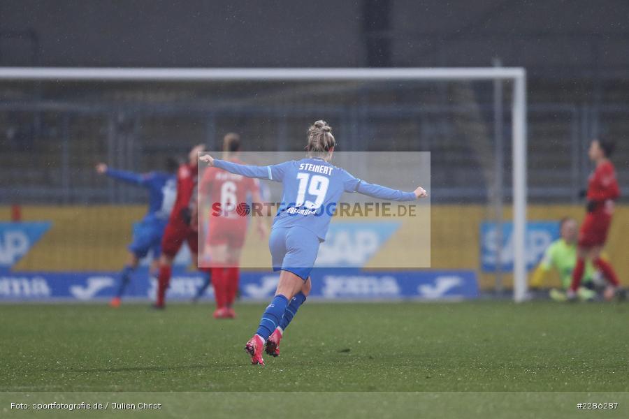 Torjubel, Judith Steinert, Dietmar-Hopp-Stadion, Sinsheim, 20.12.2020, DFL, sport, action, Fussball, Deutschland, Dezember 2020, Saison 2020/2021, Frauen-Bundesliga, FFBL, FLYERALARM Frauen-Bundesliga, 1. FFC Turbine Potsdam, TSG Hoffenheim - Bild-ID: 2286287