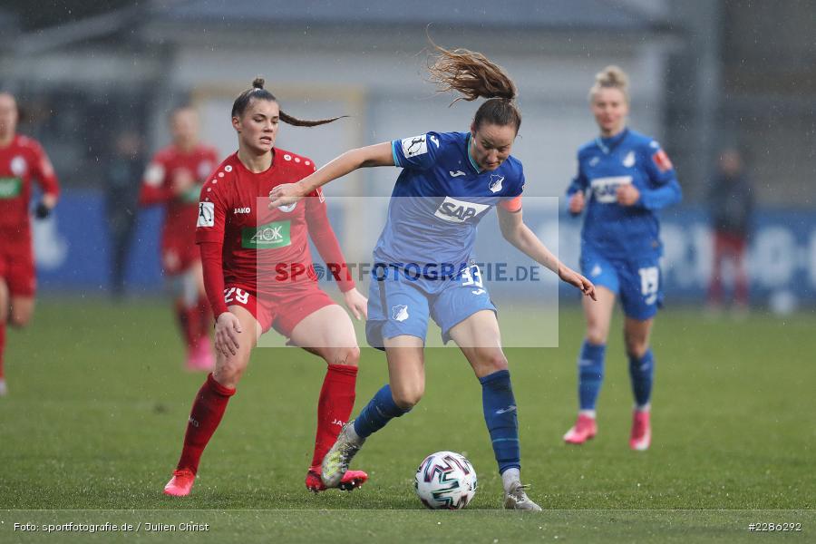 Selina Cerci, Fabienne Dongus, Dietmar-Hopp-Stadion, Sinsheim, 20.12.2020, DFL, sport, action, Fussball, Deutschland, Dezember 2020, Saison 2020/2021, Frauen-Bundesliga, FFBL, FLYERALARM Frauen-Bundesliga, 1. FFC Turbine Potsdam, TSG Hoffenheim - Bild-ID: 2286292