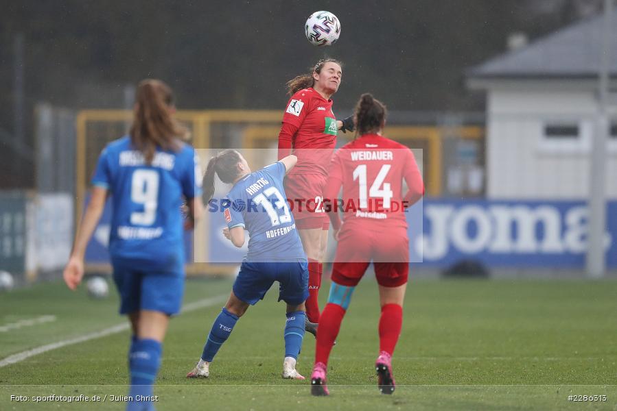 Isabella Hartig, Meaghan Nally, Dietmar-Hopp-Stadion, Sinsheim, 20.12.2020, DFL, sport, action, Fussball, Deutschland, Dezember 2020, Saison 2020/2021, Frauen-Bundesliga, FFBL, FLYERALARM Frauen-Bundesliga, 1. FFC Turbine Potsdam, TSG Hoffenheim - Bild-ID: 2286313