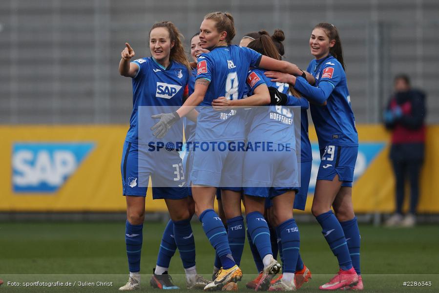 Isabella Hartig, Maximiliane Rall, Jule Brand, Fabienne Dongus, Dietmar-Hopp-Stadion, Sinsheim, 20.12.2020, DFL, sport, action, Fussball, Deutschland, Dezember 2020, Saison 2020/2021, Frauen-Bundesliga, FFBL, FLYERALARM Frauen-Bundesliga, 1. FFC Turbine Potsdam, TSG Hoffenheim - Bild-ID: 2286343 Isabella Hartig, Maximiliane Rall, Jule Brand, Fabienne Dongus, Dietmar-Hopp-Stadion, Sinsheim, 20.12.2020, DFL, sport, action, Fussball, Deutschland, Dezember 2020, Saison 2020/2021, Frauen-Bundesliga, FFBL, FLYERALARM Frauen-Bundesliga, 1. FFC Turbine Potsdam, TSG Hoffenheim - Bild-ID: 2286343