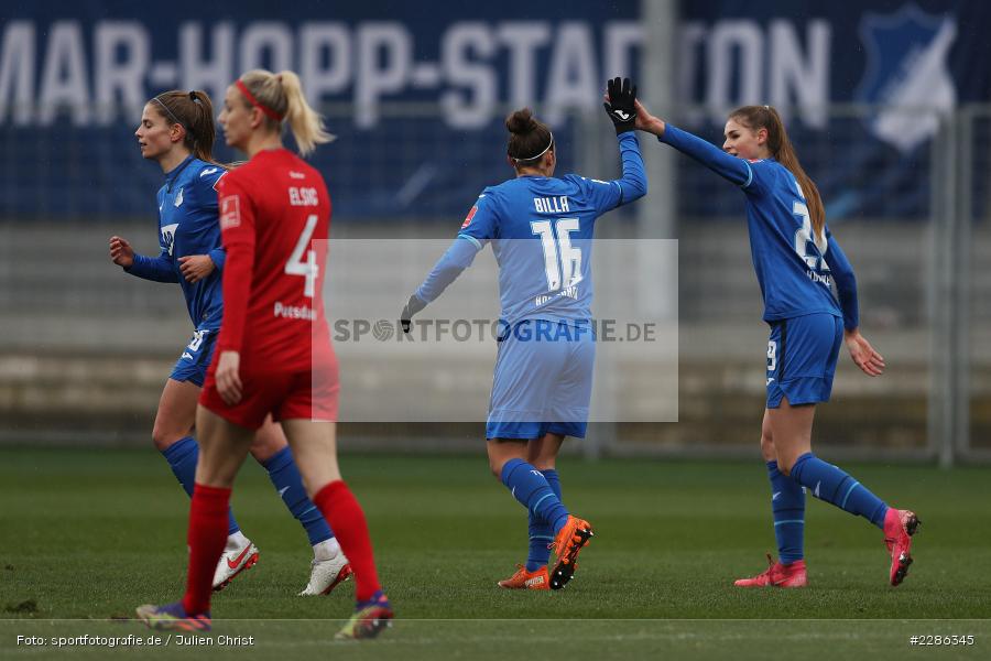 Johanna Elsig, Jule Brand, Nicole Billa, Dietmar-Hopp-Stadion, Sinsheim, 20.12.2020, DFL, sport, action, Fussball, Deutschland, Dezember 2020, Saison 2020/2021, Frauen-Bundesliga, FFBL, FLYERALARM Frauen-Bundesliga, 1. FFC Turbine Potsdam, TSG Hoffenheim - Bild-ID: 2286345 Johanna Elsig, Jule Brand, Nicole Billa, Dietmar-Hopp-Stadion, Sinsheim, 20.12.2020, DFL, sport, action, Fussball, Deutschland, Dezember 2020, Saison 2020/2021, Frauen-Bundesliga, FFBL, FLYERALARM Frauen-Bundesliga, 1. FFC Turbine Potsdam, TSG Hoffenheim - Bild-ID: 2286345