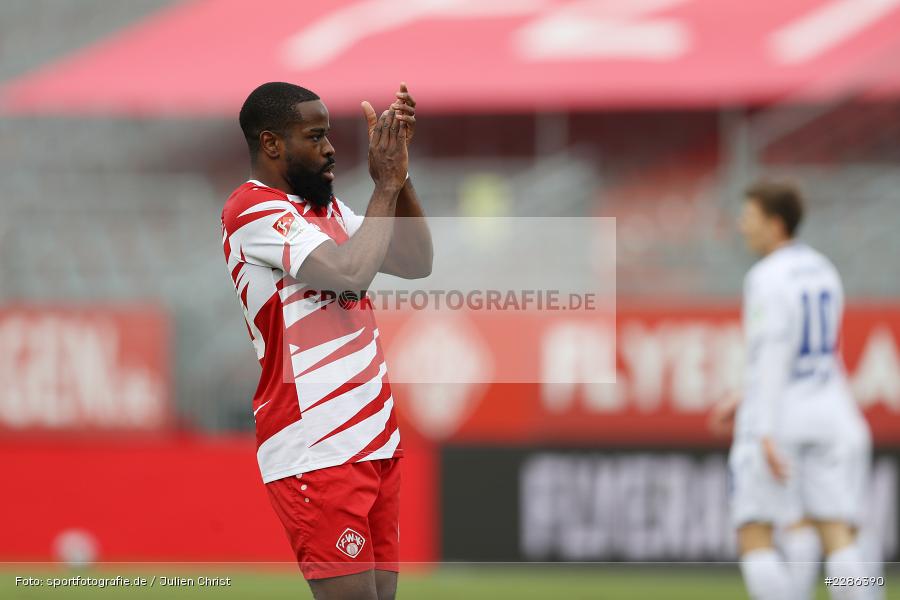 Ridge Munsy, FLYERALARM Arena, Würzburg, 02.01.2021, DFL, sport, action, Fussball, Deutschland, Januar 2021, Saison 2020/2021, Bundesliga, 2. Bundesliga, Karlsruher SC, FC Würzburger Kickers - Bild-ID: 2286390