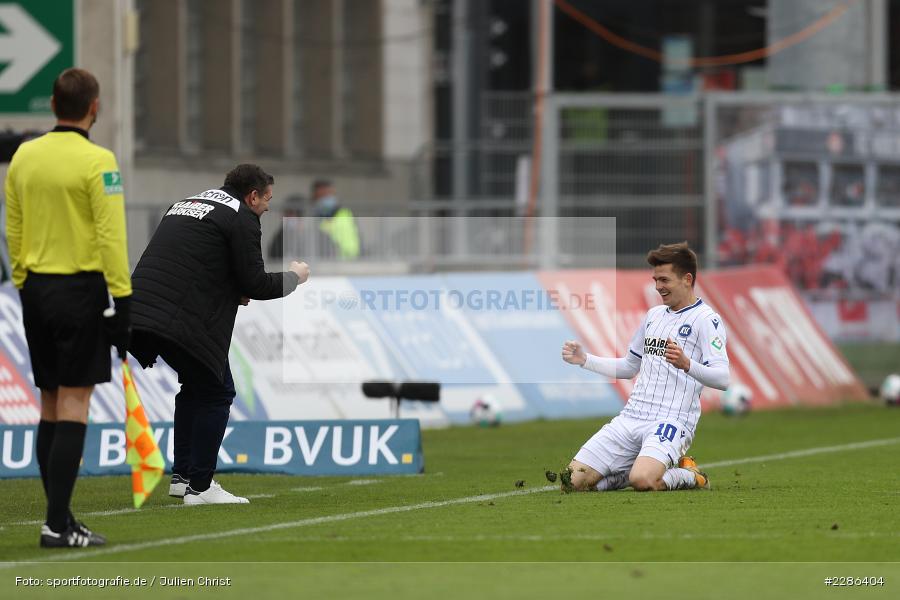Emotionen, Jubel, rutscht, Knie, Marvin Wanitzek, FLYERALARM Arena, Würzburg, 02.01.2021, DFL, sport, action, Fussball, Deutschland, Januar 2021, Saison 2020/2021, Bundesliga, 2. Bundesliga, Karlsruher SC, FC Würzburger Kickers - Bild-ID: 2286404 Emotionen, Jubel, rutscht, Knie, Marvin Wanitzek, FLYERALARM Arena, Würzburg, 02.01.2021, DFL, sport, action, Fussball, Deutschland, Januar 2021, Saison 2020/2021, Bundesliga, 2. Bundesliga, Karlsruher SC, FC Würzburger Kickers - Bild-ID: 2286404