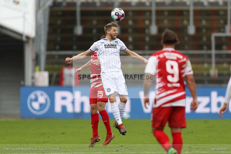 Dominik Meisel, Marc Lorenz, FLYERALARM Arena, Würzburg, 02.01.2021, DFL, sport, action, Fussball, Deutschland, Januar 2021, Saison 2020/2021, Bundesliga, 2. Bundesliga, Karlsruher SC, FC Würzburger Kickers - Bild-ID: 2286499