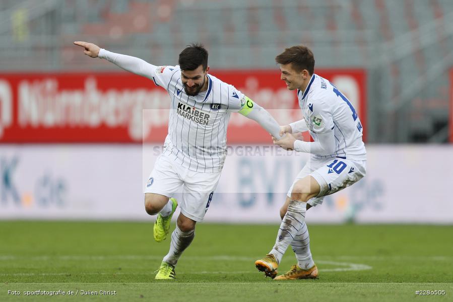 Jubeln, Tor, Torjubel, Marvin Wanitzek, Jerome Gondorf, FLYERALARM Arena, Würzburg, 02.01.2021, DFL, sport, action, Fussball, Deutschland, Januar 2021, Saison 2020/2021, Bundesliga, 2. Bundesliga, Karlsruher SC, FC Würzburger Kickers - Bild-ID: 2286505 Jubeln, Tor, Torjubel, Marvin Wanitzek, Jerome Gondorf, FLYERALARM Arena, Würzburg, 02.01.2021, DFL, sport, action, Fussball, Deutschland, Januar 2021, Saison 2020/2021, Bundesliga, 2. Bundesliga, Karlsruher SC, FC Würzburger Kickers - Bild-ID: 2286505