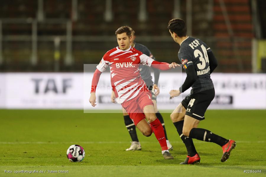 Igor Matanovic, Marvin Pieringer, FLYERALARM Arena, Würzburg, 06.01.2021, DFL, sport, action, Fussball, Deutschland, Januar 2021, Saison 2020/2021, FCSP, FWK, Bundesliga, 2. Bundesliga, FC St. Pauli, FC Würzburger Kickers - Bild-ID: 2286694