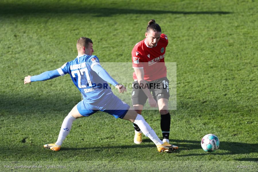 Valmir Sulejmani, Tim Skarke, Merck-Stadion, Darmstadt, 10.01.2021, DFL, sport, action, Fussball, Deutschland, Januar 2021, Saison 2020/2021, H96, D98, Bundesliga, 2. Bundesliga, Hannover 96, SV Darmstadt 98 - Bild-ID: 2286732 Valmir Sulejmani, Tim Skarke, Merck-Stadion, Darmstadt, 10.01.2021, DFL, sport, action, Fussball, Deutschland, Januar 2021, Saison 2020/2021, H96, D98, Bundesliga, 2. Bundesliga, Hannover 96, SV Darmstadt 98 - Bild-ID: 2286732