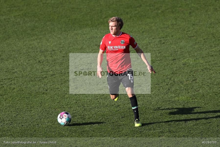 Timo Hübers, Merck-Stadion, Darmstadt, 10.01.2021, DFL, sport, action, Fussball, Deutschland, Januar 2021, Saison 2020/2021, H96, D98, Bundesliga, 2. Bundesliga, Hannover 96, SV Darmstadt 98 - Bild-ID: 2286735
