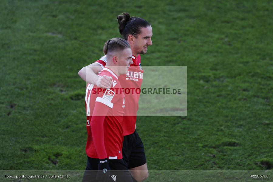 Emotionen, Torjubel, Marvin Duksch, Valmir Sulejmani, Merck-Stadion, Darmstadt, 10.01.2021, DFL, sport, action, Fussball, Deutschland, Januar 2021, Saison 2020/2021, H96, D98, Bundesliga, 2. Bundesliga, Hannover 96, SV Darmstadt 98 - Bild-ID: 2286765