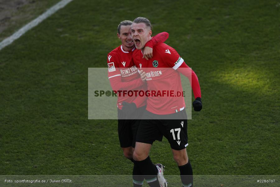 Bo Niklas Hult, Freude, Emotionen, Torjubel, Marvin Ducksch, Merck-Stadion, Darmstadt, 10.01.2021, DFL, sport, action, Fussball, Deutschland, Januar 2021, Saison 2020/2021, H96, D98, Bundesliga, 2. Bundesliga, Hannover 96, SV Darmstadt 98 - Bild-ID: 2286767