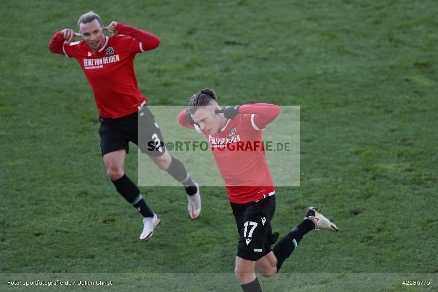 Bo Niklas Hult, Freude, Emotionen, Torjubel, Marvin Ducksch, Merck-Stadion, Darmstadt, 10.01.2021, DFL, sport, action, Fussball, Deutschland, Januar 2021, Saison 2020/2021, H96, D98, Bundesliga, 2. Bundesliga, Hannover 96, SV Darmstadt 98 - Bild-ID: 2286776