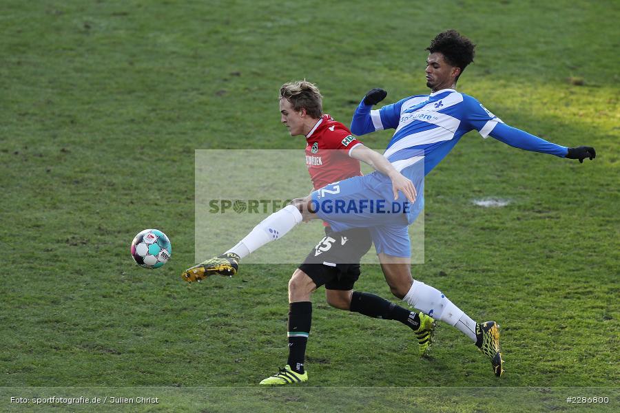 Aaron Seydel, Timo Hübers, Merck-Stadion, Darmstadt, 10.01.2021, DFL, sport, action, Fussball, Deutschland, Januar 2021, Saison 2020/2021, H96, D98, Bundesliga, 2. Bundesliga, Hannover 96, SV Darmstadt 98 - Bild-ID: 2286800 Aaron Seydel, Timo Hübers, Merck-Stadion, Darmstadt, 10.01.2021, DFL, sport, action, Fussball, Deutschland, Januar 2021, Saison 2020/2021, H96, D98, Bundesliga, 2. Bundesliga, Hannover 96, SV Darmstadt 98 - Bild-ID: 2286800
