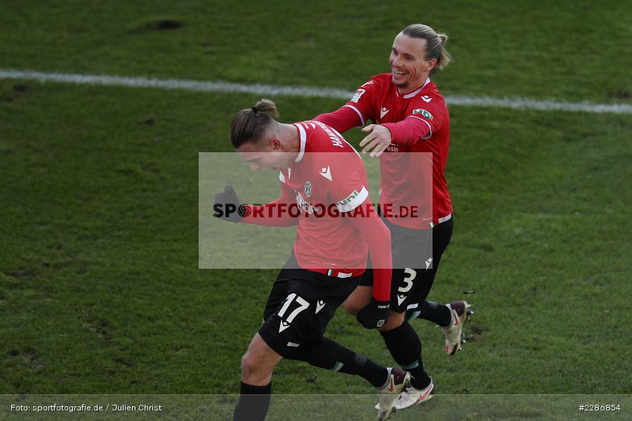 Bo Niklas Hult, Freude, Emotionen, Torjubel, Marvin Ducksch, Merck-Stadion, Darmstadt, 10.01.2021, DFL, sport, action, Fussball, Deutschland, Januar 2021, Saison 2020/2021, H96, D98, Bundesliga, 2. Bundesliga, Hannover 96, SV Darmstadt 98 - Bild-ID: 2286854