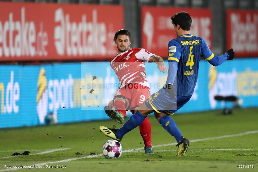 Jannis Nikolaou, Dominic Baumann, FLYERALARM Arena, Würzburg, 15.01.2021, DFL, sport, action, Fussball, Deutschland, Januar 2021, Saison 2020/2021, EBS, FWK, Bundesliga, 2. Bundesliga, Eintracht Braunschweig, FC Würzburger Kickers - Bild-ID: 2286898 Jannis Nikolaou, Dominic Baumann, FLYERALARM Arena, Würzburg, 15.01.2021, DFL, sport, action, Fussball, Deutschland, Januar 2021, Saison 2020/2021, EBS, FWK, Bundesliga, 2. Bundesliga, Eintracht Braunschweig, FC Würzburger Kickers - Bild-ID: 2286898