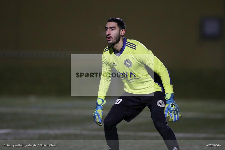 Bilal Jomaa Zabadne, Städtisches Stadion am Prischoß, Alzenau, 19.01.2021, sport, action, Fussball, Deutschland, Januar 2021, Saison 2020/2021, VFB, FCB, Regionalliga Südwest, Regionalliga, VfB Stuttgart II, FC Bayern Alzenau - Bild-ID: 2287046 Bilal Jomaa Zabadne, Städtisches Stadion am Prischoß, Alzenau, 19.01.2021, sport, action, Fussball, Deutschland, Januar 2021, Saison 2020/2021, VFB, FCB, Regionalliga Südwest, Regionalliga, VfB Stuttgart II, FC Bayern Alzenau - Bild-ID: 2287046