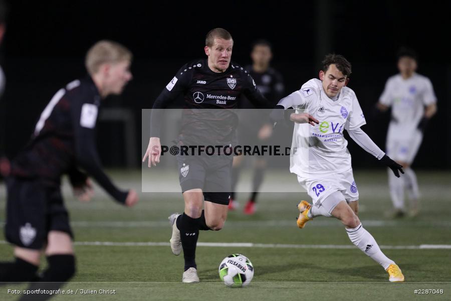 Jonas Kummer, Richard Weil, Städtisches Stadion am Prischoß, Alzenau, 19.01.2021, sport, action, Fussball, Deutschland, Januar 2021, Saison 2020/2021, VFB, FCB, Regionalliga Südwest, Regionalliga, VfB Stuttgart II, FC Bayern Alzenau - Bild-ID: 2287048 Jonas Kummer, Richard Weil, Städtisches Stadion am Prischoß, Alzenau, 19.01.2021, sport, action, Fussball, Deutschland, Januar 2021, Saison 2020/2021, VFB, FCB, Regionalliga Südwest, Regionalliga, VfB Stuttgart II, FC Bayern Alzenau - Bild-ID: 2287048