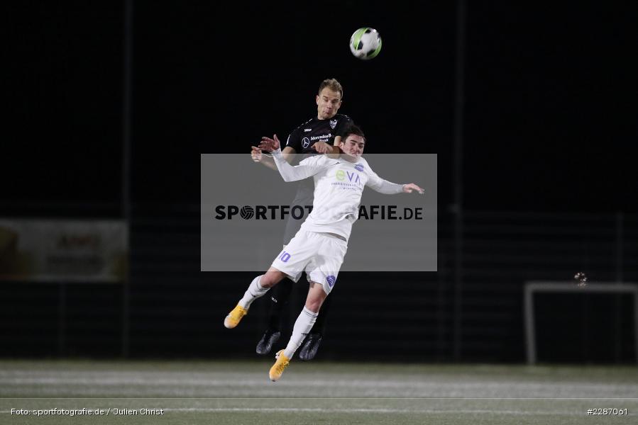 Mahdi Mehnatgir, Holger Badstuber, Städtisches Stadion am Prischoß, Alzenau, 19.01.2021, sport, action, Fussball, Deutschland, Januar 2021, Saison 2020/2021, VFB, FCB, Regionalliga Südwest, Regionalliga, VfB Stuttgart II, FC Bayern Alzenau - Bild-ID: 2287061