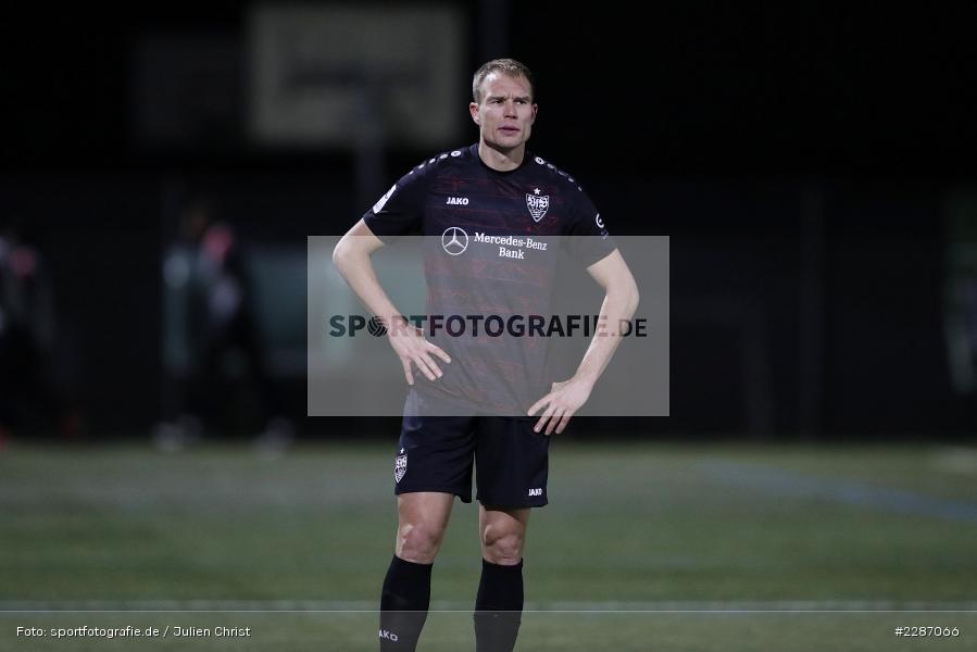 Holger Badstuber, Städtisches Stadion am Prischoß, Alzenau, 19.01.2021, sport, action, Fussball, Deutschland, Januar 2021, Saison 2020/2021, VFB, FCB, Regionalliga Südwest, Regionalliga, VfB Stuttgart II, FC Bayern Alzenau - Bild-ID: 2287066
