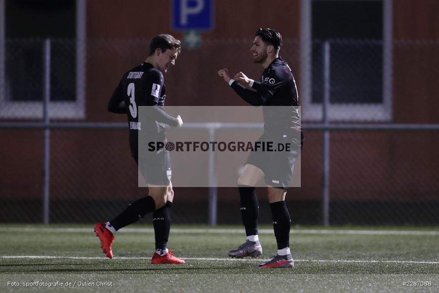 Torjubel, Florian Kleinhansl, Nikos Zografakis, Städtisches Stadion am Prischoß, Alzenau, 19.01.2021, sport, action, Fussball, Deutschland, Januar 2021, Saison 2020/2021, VFB, FCB, Regionalliga Südwest, Regionalliga, VfB Stuttgart II, FC Bayern Alzenau - Bild-ID: 2287088 Torjubel, Florian Kleinhansl, Nikos Zografakis, Städtisches Stadion am Prischoß, Alzenau, 19.01.2021, sport, action, Fussball, Deutschland, Januar 2021, Saison 2020/2021, VFB, FCB, Regionalliga Südwest, Regionalliga, VfB Stuttgart II, FC Bayern Alzenau - Bild-ID: 2287088