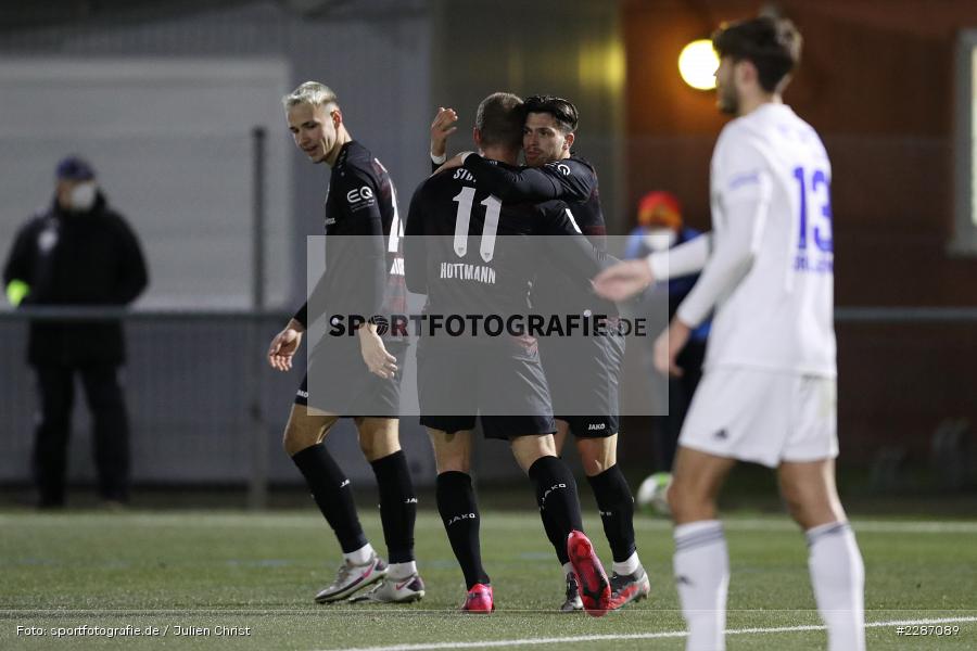 Torjubel, Eric Hottmann, Nikos Zografakis, Städtisches Stadion am Prischoß, Alzenau, 19.01.2021, sport, action, Fussball, Deutschland, Januar 2021, Saison 2020/2021, VFB, FCB, Regionalliga Südwest, Regionalliga, VfB Stuttgart II, FC Bayern Alzenau - Bild-ID: 2287089 Torjubel, Eric Hottmann, Nikos Zografakis, Städtisches Stadion am Prischoß, Alzenau, 19.01.2021, sport, action, Fussball, Deutschland, Januar 2021, Saison 2020/2021, VFB, FCB, Regionalliga Südwest, Regionalliga, VfB Stuttgart II, FC Bayern Alzenau - Bild-ID: 2287089