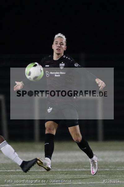 Falko Michel, Städtisches Stadion am Prischoß, Alzenau, 19.01.2021, sport, action, Fussball, Deutschland, Januar 2021, Saison 2020/2021, VFB, FCB, Regionalliga Südwest, Regionalliga, VfB Stuttgart II, FC Bayern Alzenau - Bild-ID: 2287113 Falko Michel, Städtisches Stadion am Prischoß, Alzenau, 19.01.2021, sport, action, Fussball, Deutschland, Januar 2021, Saison 2020/2021, VFB, FCB, Regionalliga Südwest, Regionalliga, VfB Stuttgart II, FC Bayern Alzenau - Bild-ID: 2287113