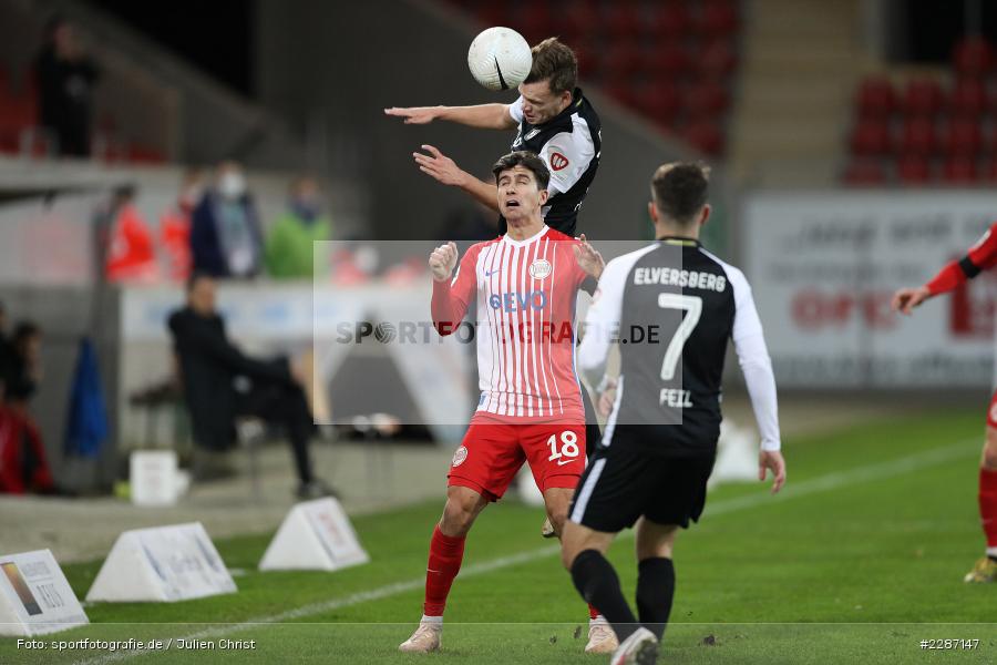 Tunay Deniz, Robin Fellhauer, Sparda-Bank-Hessen-Stadion, Offenbach, 20.01.2021, sport, action, Fussball, Deutschland, Januar 2021, Saison 2020/2021, SV07, OFC, Regionalliga Südwest, Regionalliga, SV 07 Elversberg, Kickers Offenbach - Bild-ID: 2287147