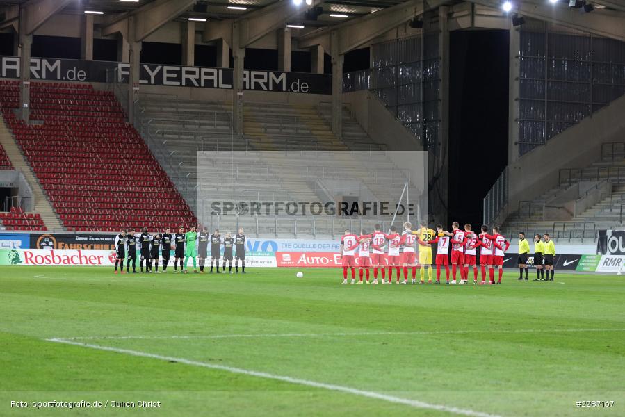 Schweigeminute, Sparda-Bank-Hessen-Stadion, Offenbach, 20.01.2021, sport, action, Fussball, Deutschland, Januar 2021, Saison 2020/2021, SV07, OFC, Regionalliga Südwest, Regionalliga, SV 07 Elversberg, Kickers Offenbach - Bild-ID: 2287167 Schweigeminute, Sparda-Bank-Hessen-Stadion, Offenbach, 20.01.2021, sport, action, Fussball, Deutschland, Januar 2021, Saison 2020/2021, SV07, OFC, Regionalliga Südwest, Regionalliga, SV 07 Elversberg, Kickers Offenbach - Bild-ID: 2287167