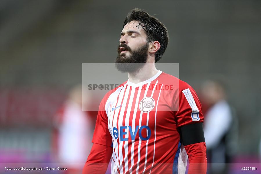 enttäuscht, Florent Bojaj, Sparda-Bank-Hessen-Stadion, Offenbach, 20.01.2021, sport, action, Fussball, Deutschland, Januar 2021, Saison 2020/2021, SV07, OFC, Regionalliga Südwest, Regionalliga, SV 07 Elversberg, Kickers Offenbach - Bild-ID: 2287181