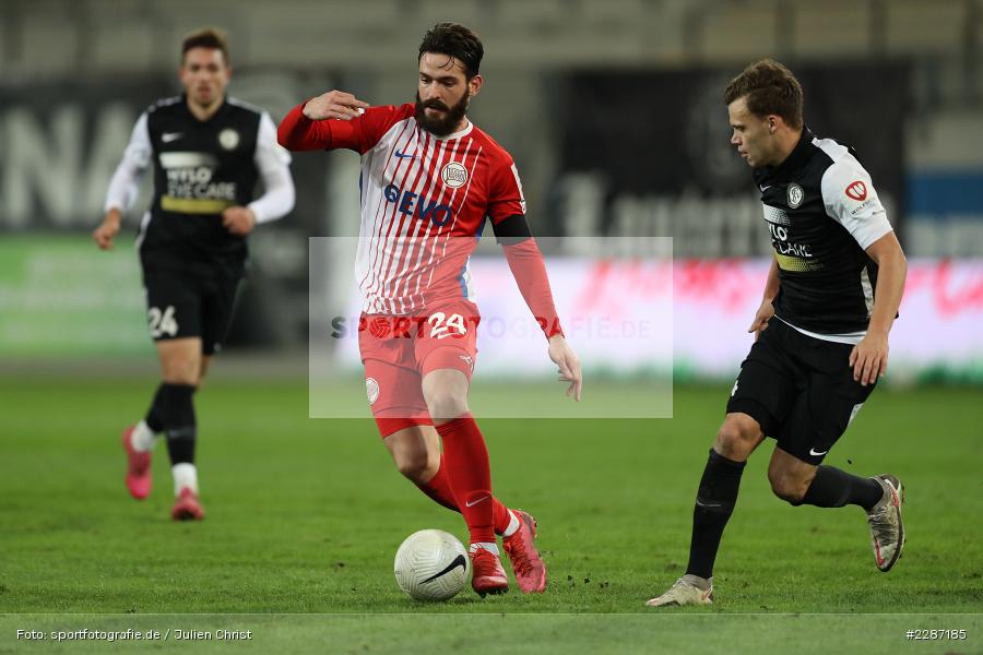 Robin Fellhauer, Florent Bojaj, Sparda-Bank-Hessen-Stadion, Offenbach, 20.01.2021, sport, action, Fussball, Deutschland, Januar 2021, Saison 2020/2021, SV07, OFC, Regionalliga Südwest, Regionalliga, SV 07 Elversberg, Kickers Offenbach - Bild-ID: 2287185 Robin Fellhauer, Florent Bojaj, Sparda-Bank-Hessen-Stadion, Offenbach, 20.01.2021, sport, action, Fussball, Deutschland, Januar 2021, Saison 2020/2021, SV07, OFC, Regionalliga Südwest, Regionalliga, SV 07 Elversberg, Kickers Offenbach - Bild-ID: 2287185