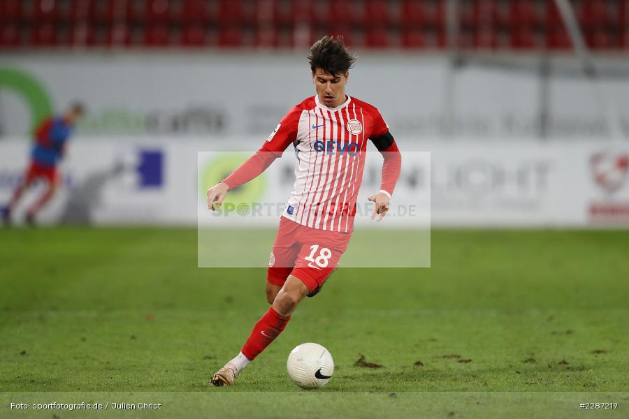 Tunay Deniz, Sparda-Bank-Hessen-Stadion, Offenbach, 20.01.2021, sport, action, Fussball, Deutschland, Januar 2021, Saison 2020/2021, SV07, OFC, Regionalliga Südwest, Regionalliga, SV 07 Elversberg, Kickers Offenbach - Bild-ID: 2287219