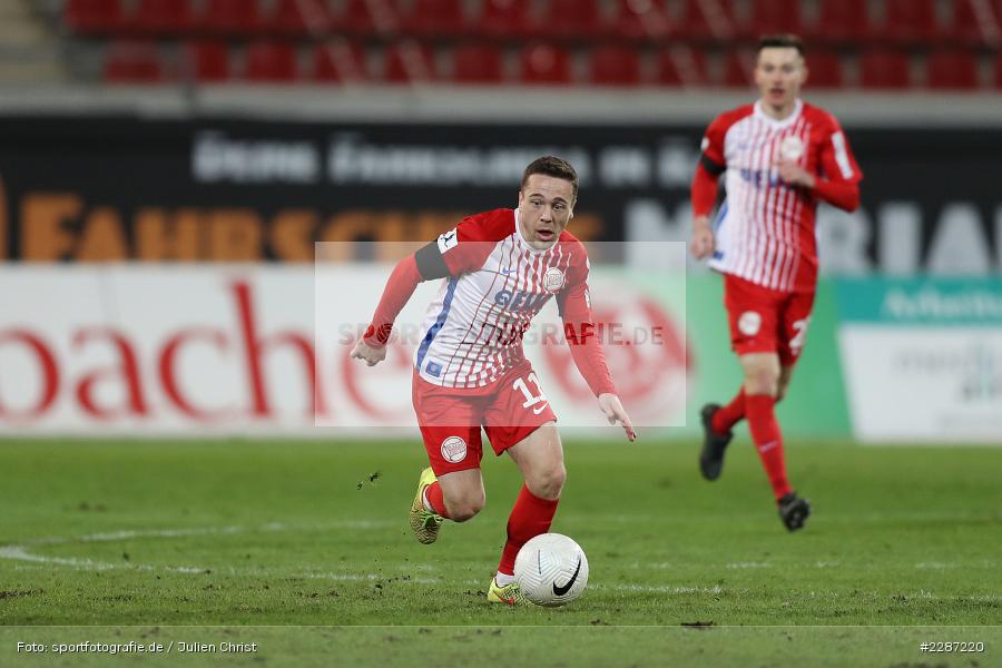 Marcell Sobotta, Sparda-Bank-Hessen-Stadion, Offenbach, 20.01.2021, sport, action, Fussball, Deutschland, Januar 2021, Saison 2020/2021, SV07, OFC, Regionalliga Südwest, Regionalliga, SV 07 Elversberg, Kickers Offenbach - Bild-ID: 2287220
