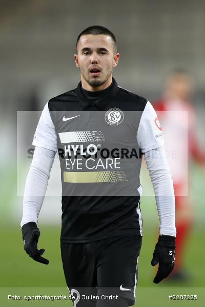 Israel Suero Fernandez, Sparda-Bank-Hessen-Stadion, Offenbach, 20.01.2021, sport, action, Fussball, Deutschland, Januar 2021, Saison 2020/2021, SV07, OFC, Regionalliga Südwest, Regionalliga, SV 07 Elversberg, Kickers Offenbach - Bild-ID: 2287225