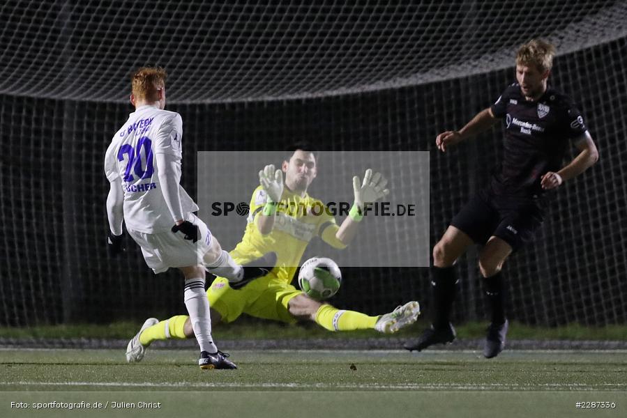 Nils Fischer, Städtisches Stadion am Prischoß, Alzenau, 19.01.2021, sport, action, Fussball, Deutschland, Januar 2021, Saison 2020/2021, VFB, FCB, Regionalliga Südwest, Regionalliga, VfB Stuttgart II, FC Bayern Alzenau - Bild-ID: 2287336 Nils Fischer, Städtisches Stadion am Prischoß, Alzenau, 19.01.2021, sport, action, Fussball, Deutschland, Januar 2021, Saison 2020/2021, VFB, FCB, Regionalliga Südwest, Regionalliga, VfB Stuttgart II, FC Bayern Alzenau - Bild-ID: 2287336
