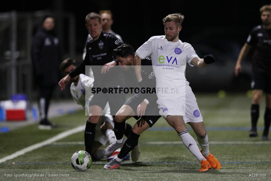 Patrick Kalata, Nikos Zografakis, Städtisches Stadion am Prischoß, Alzenau, 19.01.2021, sport, action, Fussball, Deutschland, Januar 2021, Saison 2020/2021, VFB, FCB, Regionalliga Südwest, Regionalliga, VfB Stuttgart II, FC Bayern Alzenau - Bild-ID: 2287339 Patrick Kalata, Nikos Zografakis, Städtisches Stadion am Prischoß, Alzenau, 19.01.2021, sport, action, Fussball, Deutschland, Januar 2021, Saison 2020/2021, VFB, FCB, Regionalliga Südwest, Regionalliga, VfB Stuttgart II, FC Bayern Alzenau - Bild-ID: 2287339