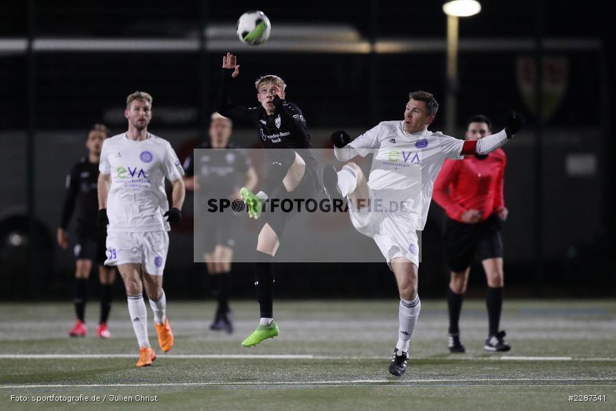 Marcel Andreas Wilke, Marco Ferdinand Wolf, Städtisches Stadion am Prischoß, Alzenau, 19.01.2021, sport, action, Fussball, Deutschland, Januar 2021, Saison 2020/2021, VFB, FCB, Regionalliga Südwest, Regionalliga, VfB Stuttgart II, FC Bayern Alzenau - Bild-ID: 2287341