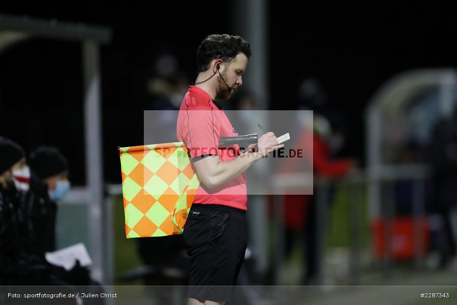 Fahne, Stift, Notiz, Linienrichter, Notizen, Julian Geid, Städtisches Stadion am Prischoß, Alzenau, 19.01.2021, sport, action, Fussball, Deutschland, Januar 2021, Saison 2020/2021, VFB, FCB, Regionalliga Südwest, Regionalliga, VfB Stuttgart II, FC Bayern Alzenau - Bild-ID: 2287343 Fahne, Stift, Notiz, Linienrichter, Notizen, Julian Geid, Städtisches Stadion am Prischoß, Alzenau, 19.01.2021, sport, action, Fussball, Deutschland, Januar 2021, Saison 2020/2021, VFB, FCB, Regionalliga Südwest, Regionalliga, VfB Stuttgart II, FC Bayern Alzenau - Bild-ID: 2287343