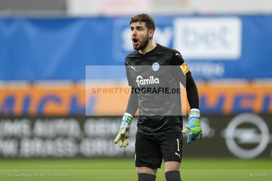 Anweisungen, gestikuliert, Torwart, Ioannis Gelios, Merck-Stadion, Darmstadt, 24.01.2021, DFL, sport, action, Fussball, Deutschland, Januar 2021, Saison 2020/2021, KSV, D98, Bundesliga, 2. Bundesliga, Holstein Kiel, SV Darmstadt 98 - Bild-ID: 2287595 Anweisungen, gestikuliert, Torwart, Ioannis Gelios, Merck-Stadion, Darmstadt, 24.01.2021, DFL, sport, action, Fussball, Deutschland, Januar 2021, Saison 2020/2021, KSV, D98, Bundesliga, 2. Bundesliga, Holstein Kiel, SV Darmstadt 98 - Bild-ID: 2287595