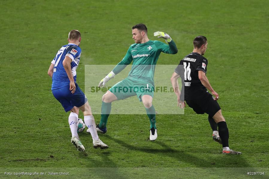Lars Lukas Mai, Kevin Behrens, Marcel Schuhen, Merck-Stadion, Darmstadt, 27.01.2021, DFL, sport, action, Fussball, Deutschland, Januar 2021, Saison 2020/2021, SVS, D98, Bundesliga, 2. Bundesliga, SV Sandhausen, SV Darmstadt 98 - Bild-ID: 2287704 Lars Lukas Mai, Kevin Behrens, Marcel Schuhen, Merck-Stadion, Darmstadt, 27.01.2021, DFL, sport, action, Fussball, Deutschland, Januar 2021, Saison 2020/2021, SVS, D98, Bundesliga, 2. Bundesliga, SV Sandhausen, SV Darmstadt 98 - Bild-ID: 2287704