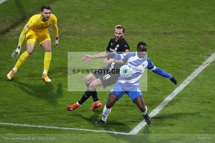 Dennis Diekmeier, Erich Berko, Merck-Stadion, Darmstadt, 27.01.2021, DFL, sport, action, Fussball, Deutschland, Januar 2021, Saison 2020/2021, SVS, D98, Bundesliga, 2. Bundesliga, SV Sandhausen, SV Darmstadt 98 - Bild-ID: 2287705